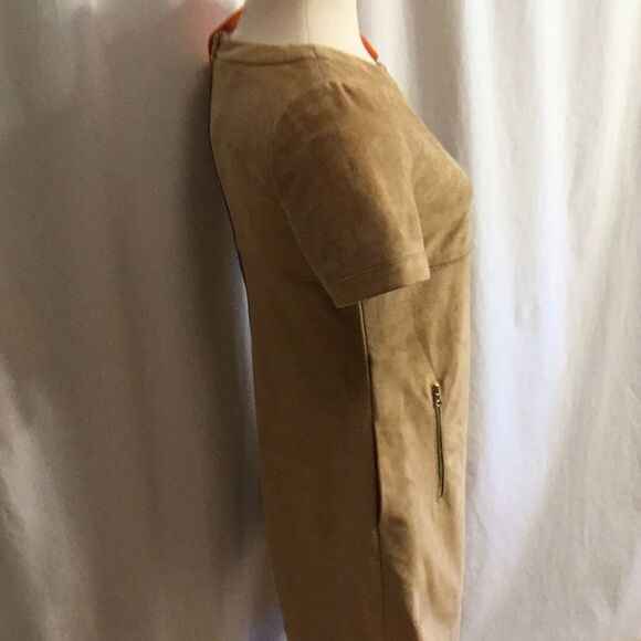 PHOEBE COUTUAL size 2 suede look dress in tan NWOT - Picture 5 of 8